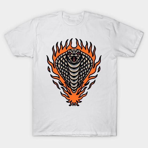 burning cobra tattoo T-Shirt by donipacoceng